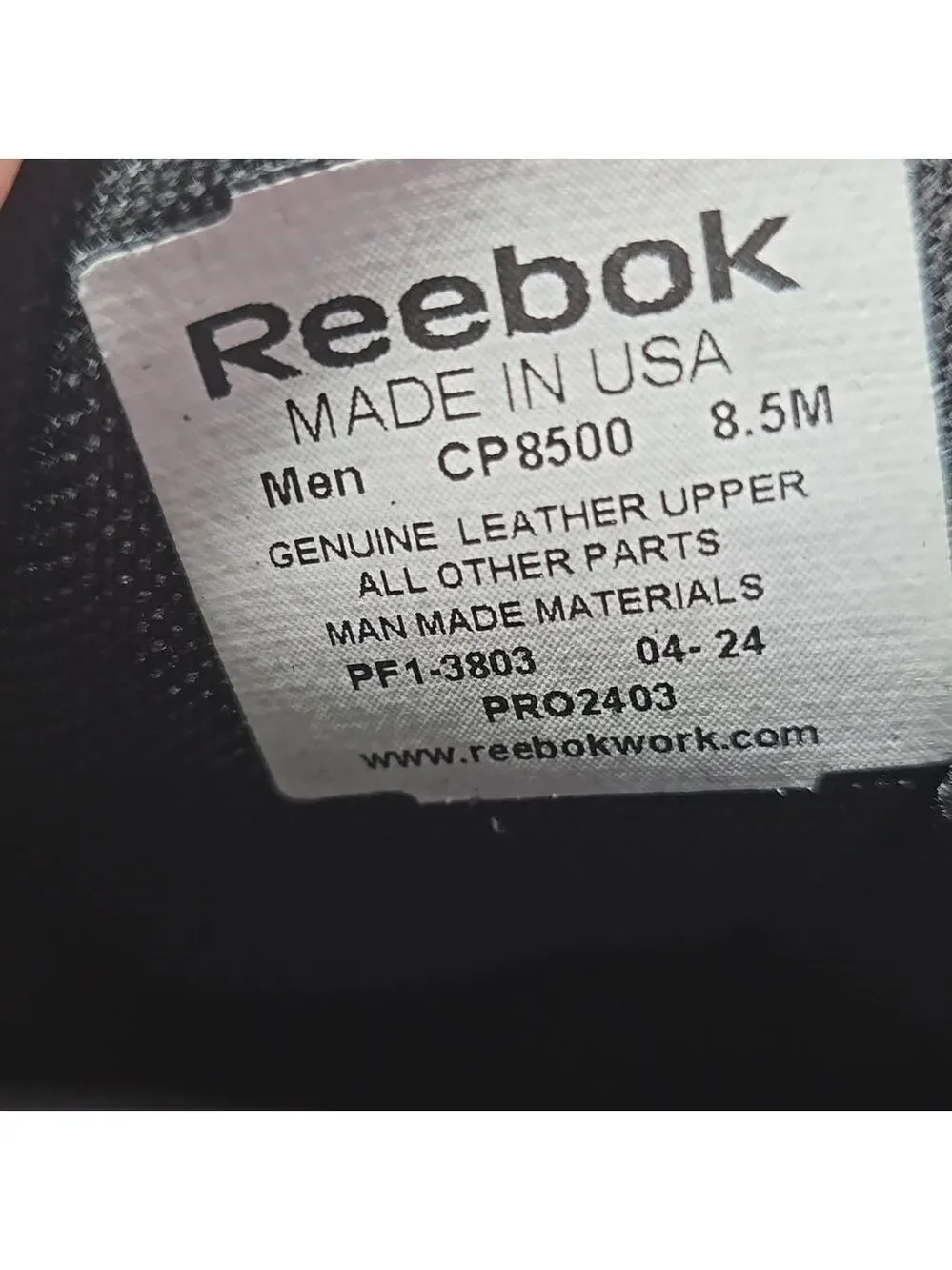 Reebok Men's Postal Express Boots Black Size 8.5